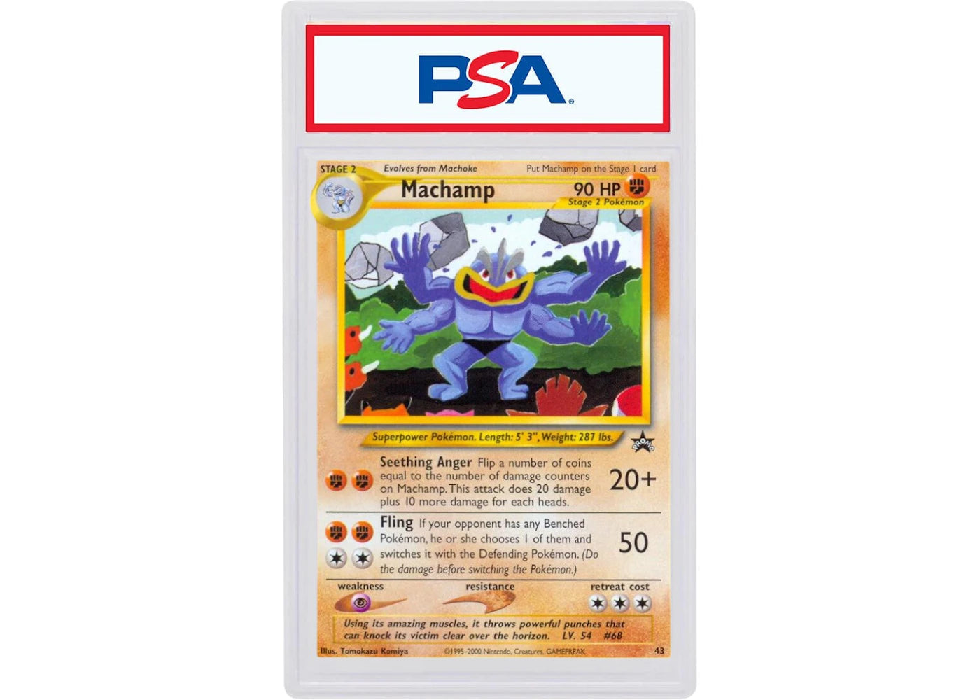 2002 Pokemon League Promo Black Star 43 Machamp (PSA or BGS Graded)