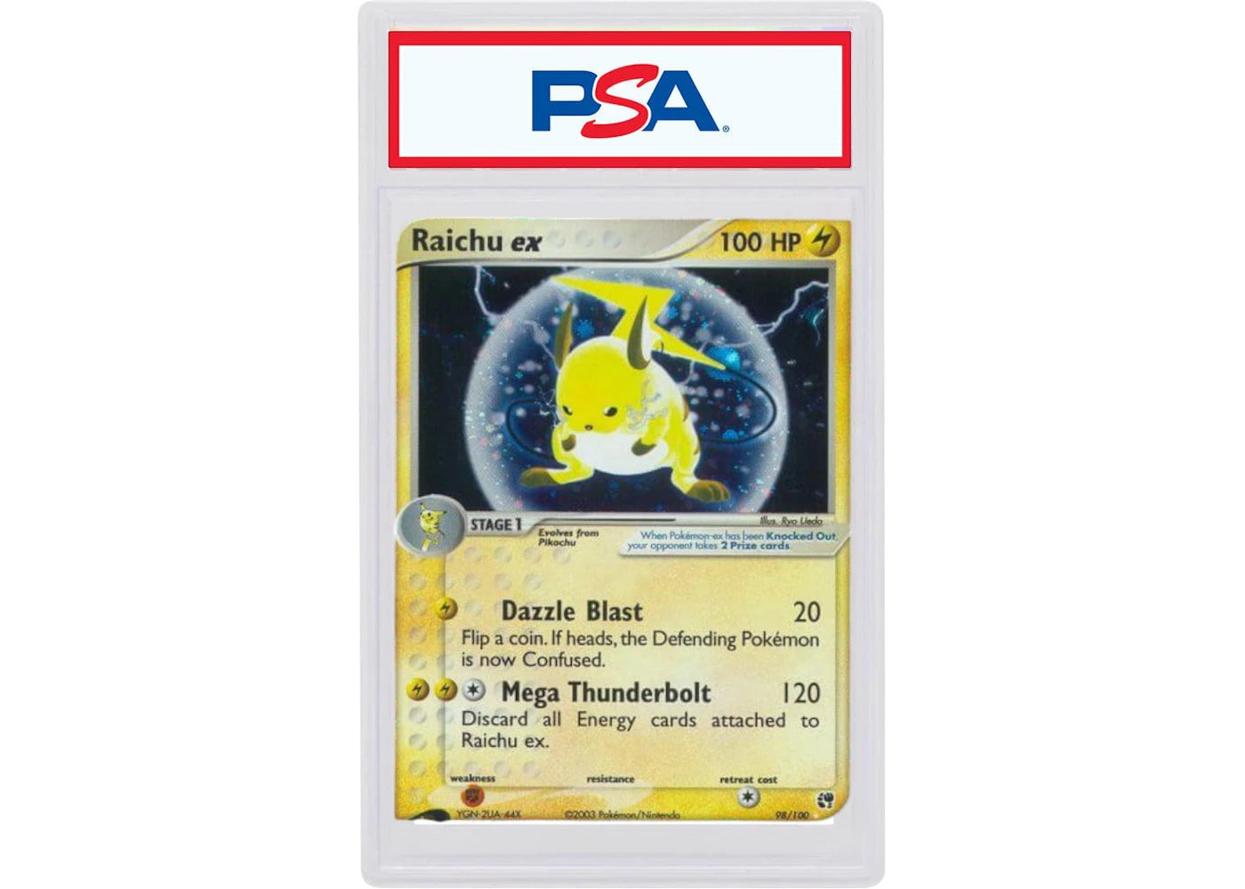 2003 Pokemon ex Sandstorm 98 Raichu ex-Holo (PSA or BGS Graded)