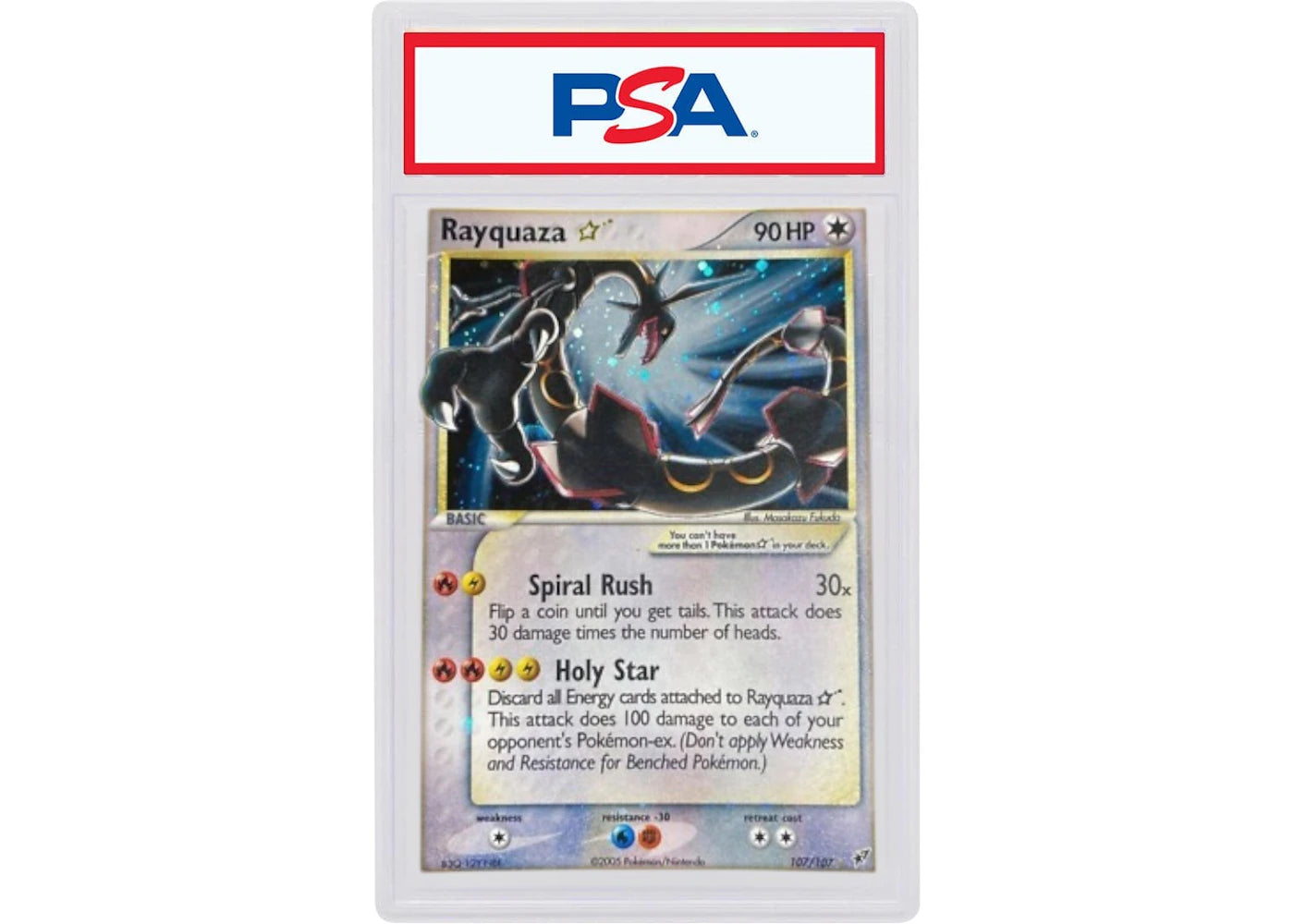 2005 Pokemon ex DeoXYs 107 Rayquaza-Holo Gold Star (PSA or BGS Graded)
