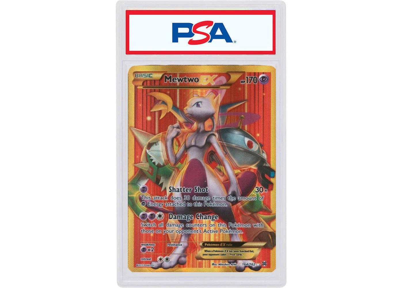 2015 Pokemon XY Breakthrough 164 Full Art/Mewtwo ex Secret (PSA or BGS Graded)