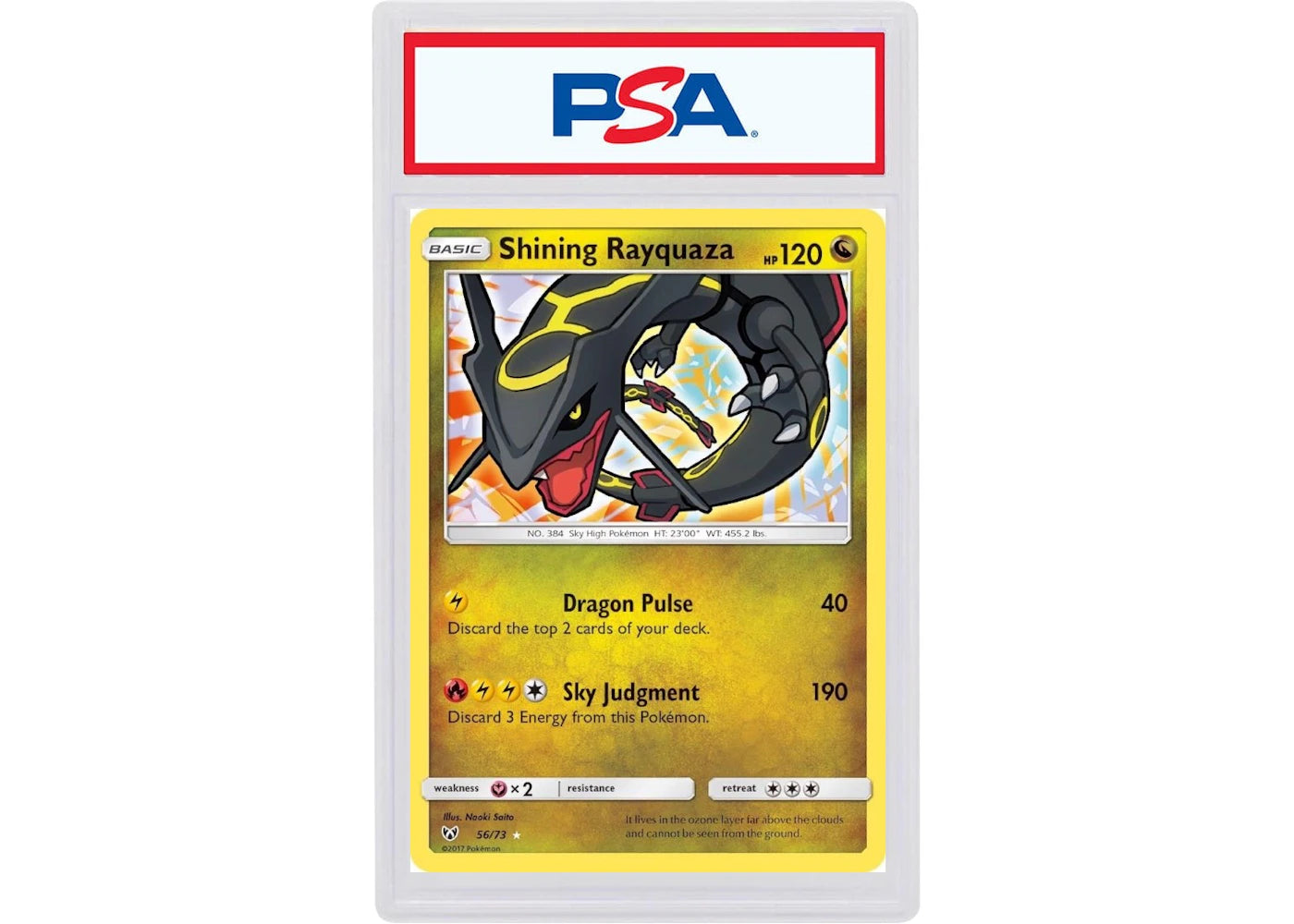 2017 Pokemon Sun & Moon Shining Legends 56 Shining Rayquaza-Holo (PSA or BGS Graded)