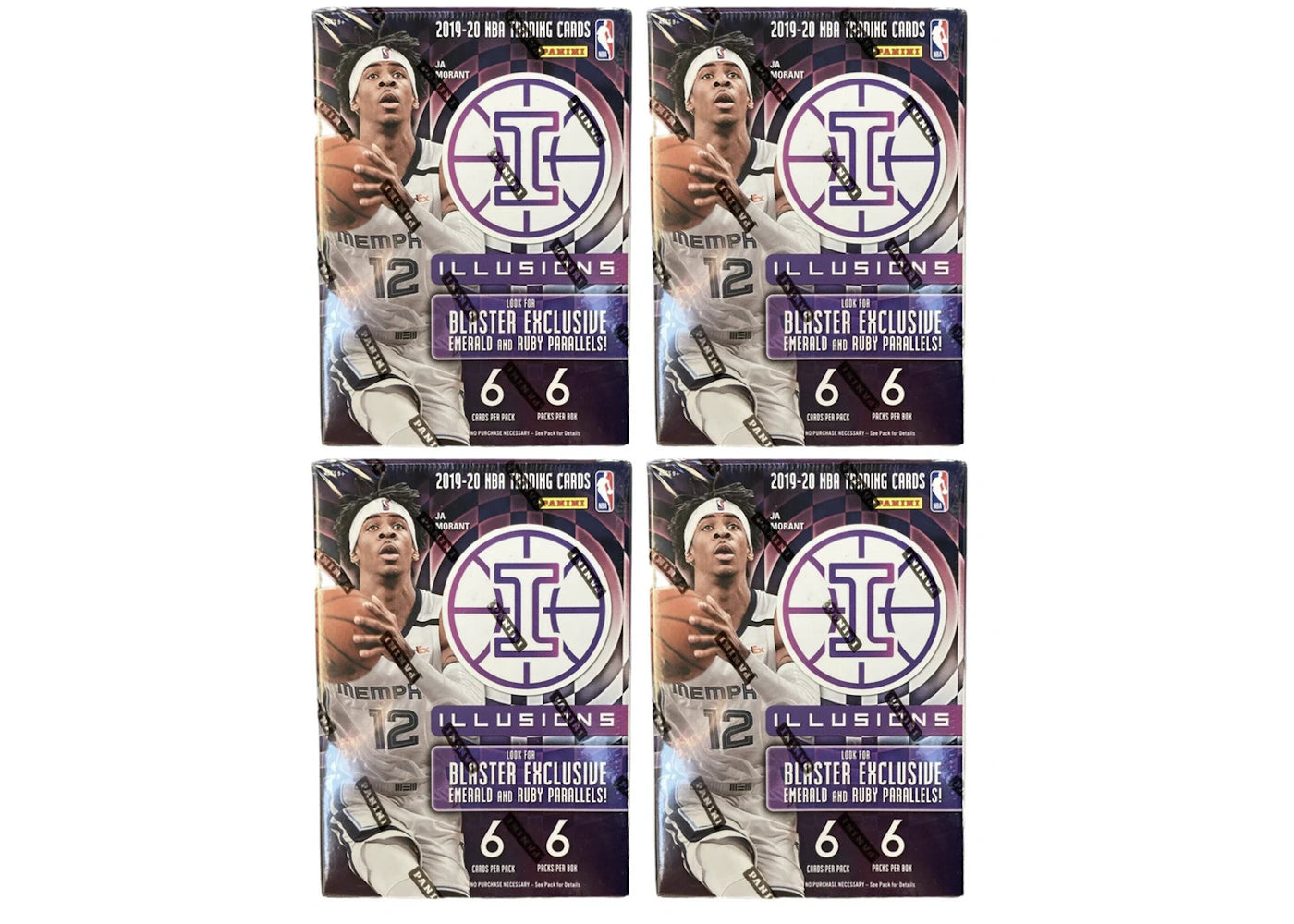 2019-20 Panini Illusions Basketball Blaster Box 4x Lot