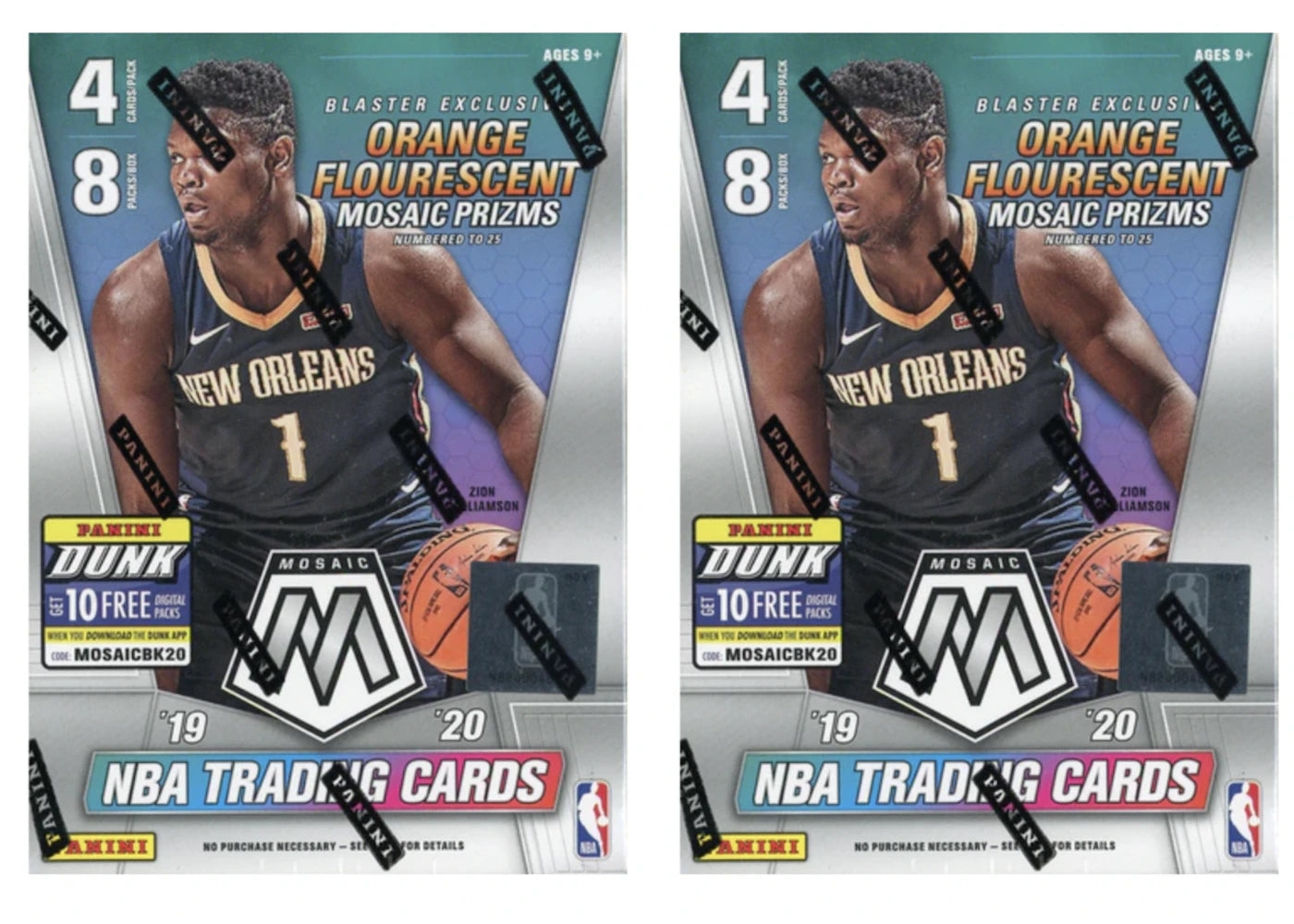 2019-20 Panini Mosaic Basketball Blaster Box 2x Lot