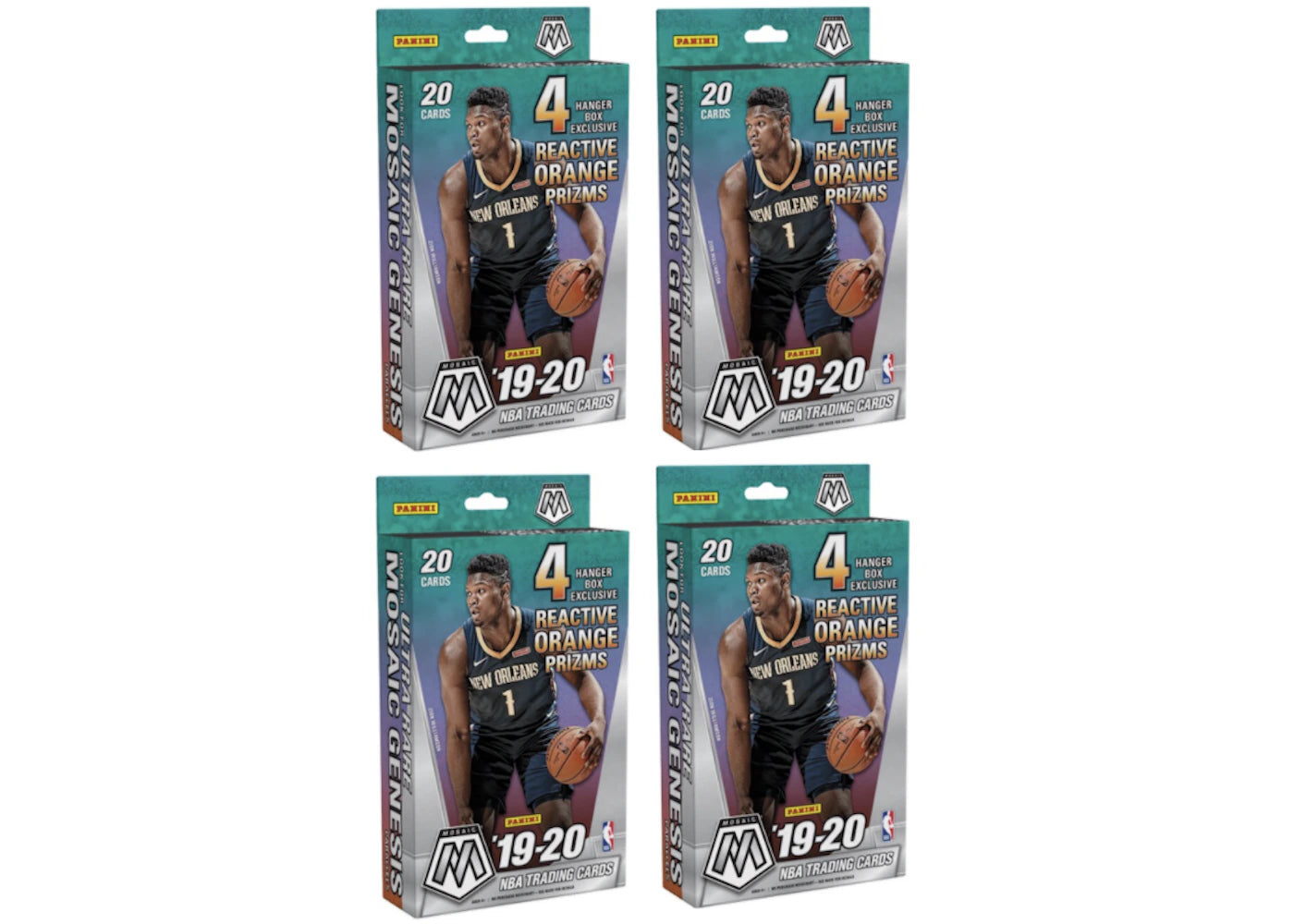 2019-20 Panini Mosaic Basketball Hanger Box 4x Lot