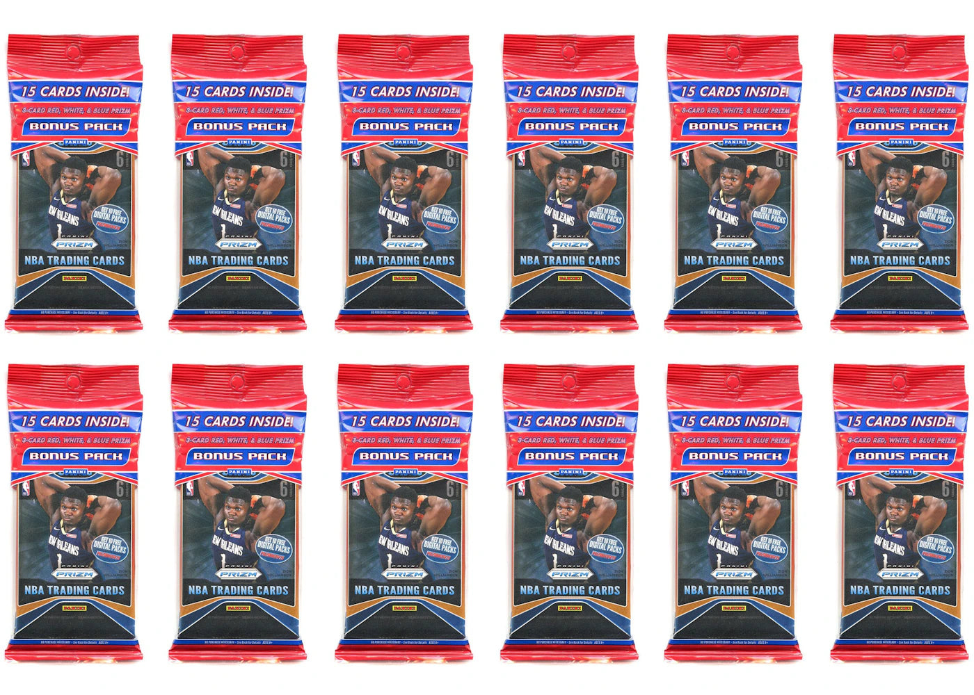 2019-20 Panini Prizm Basketball Cello Pack 12x Lot