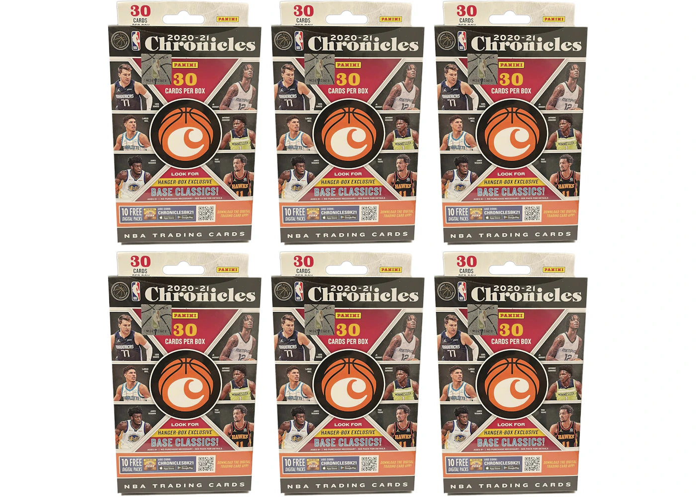 2020-21 Panini Chronicles Basketball Hanger Box 6x Lot