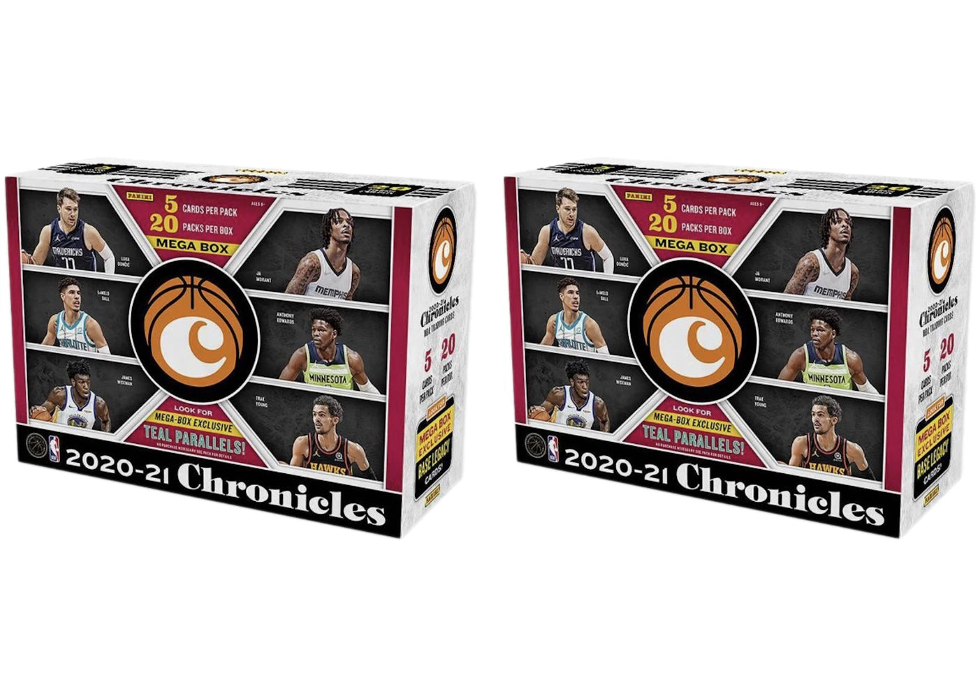 2020-21 Panini Chronicles Basketball Mega Box (Teal Parallels) 2x Lot