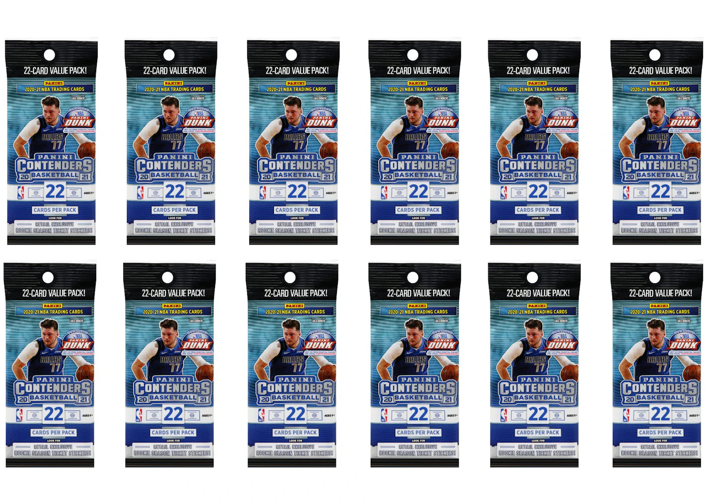 2020-21 Panini Contenders Basketball Fat Pack 12x Lot