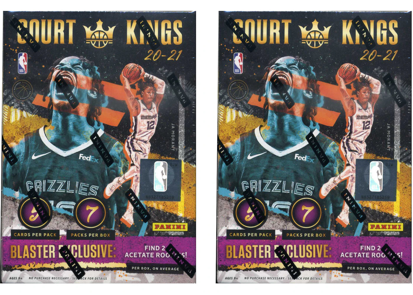 2020-21 Panini Court Kings Basketball International Blaster Box 2x Lot