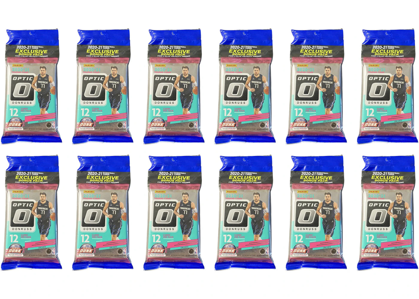 2020-21 Panini Donruss Optic Basketball Cello Pack 12x Lot