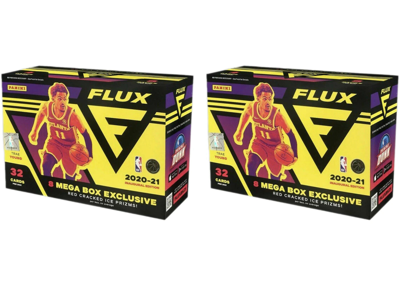 2020-21 Panini Flux Basketball Mega Box (Red Cracked Ice) 2x Lot