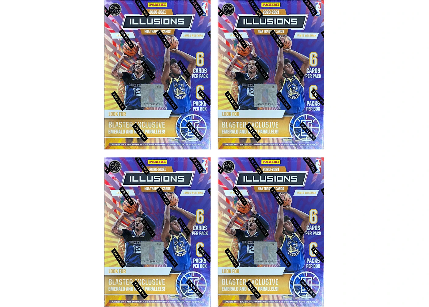 2020-21 Panini Illusions Basketball Blaster Box 4x Lot