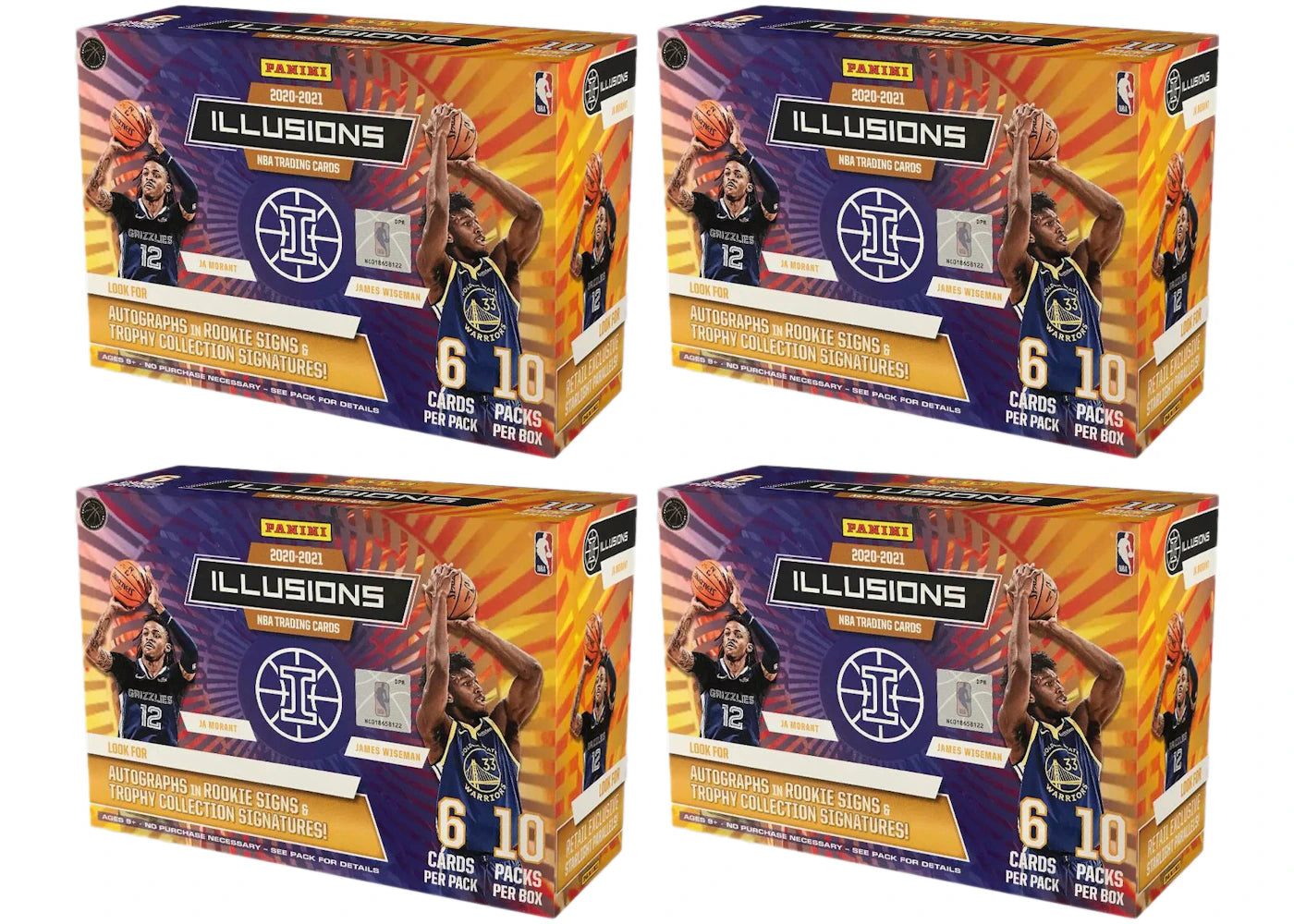 2020-21 Panini Illusions Basketball Mega Box (Target) 4x Lot