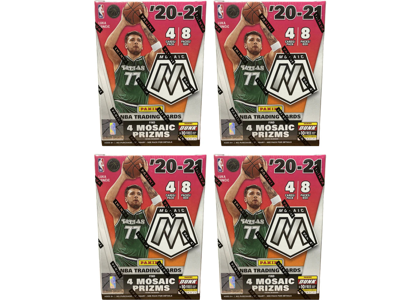 2020-21 Panini Mosaic Basketball Blaster Box 4x Lot