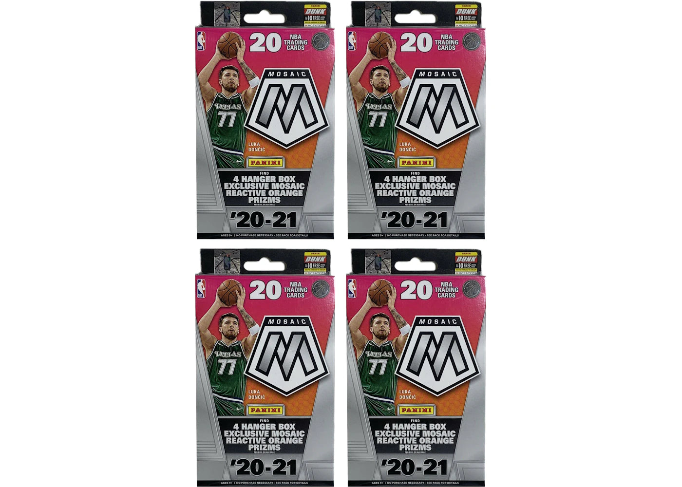 2020-21 Panini Mosaic Basketball Hanger Box 4x Lot