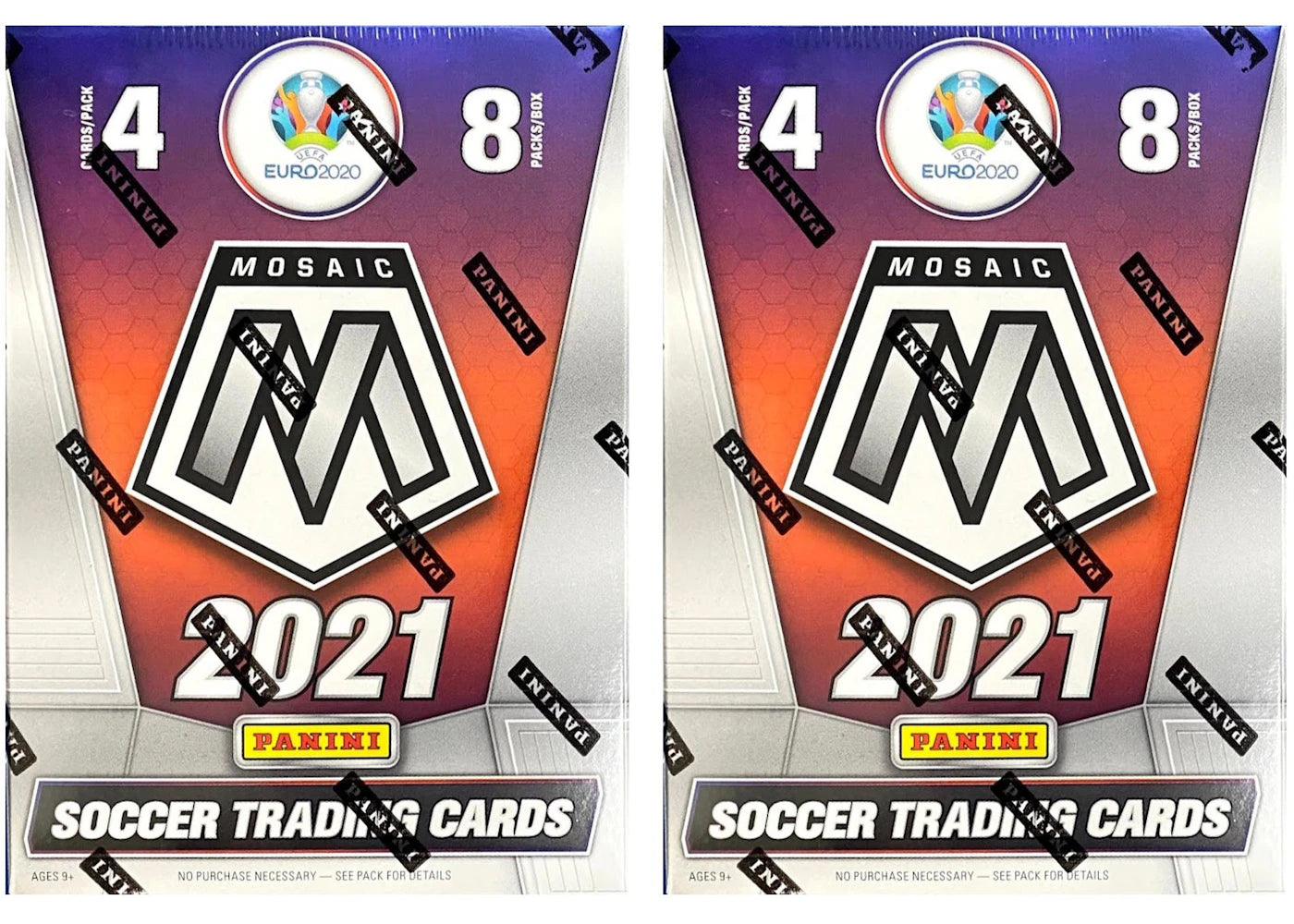2020-21 Panini Mosaic UEFA Euro Soccer Blaster Box 2x Lot
