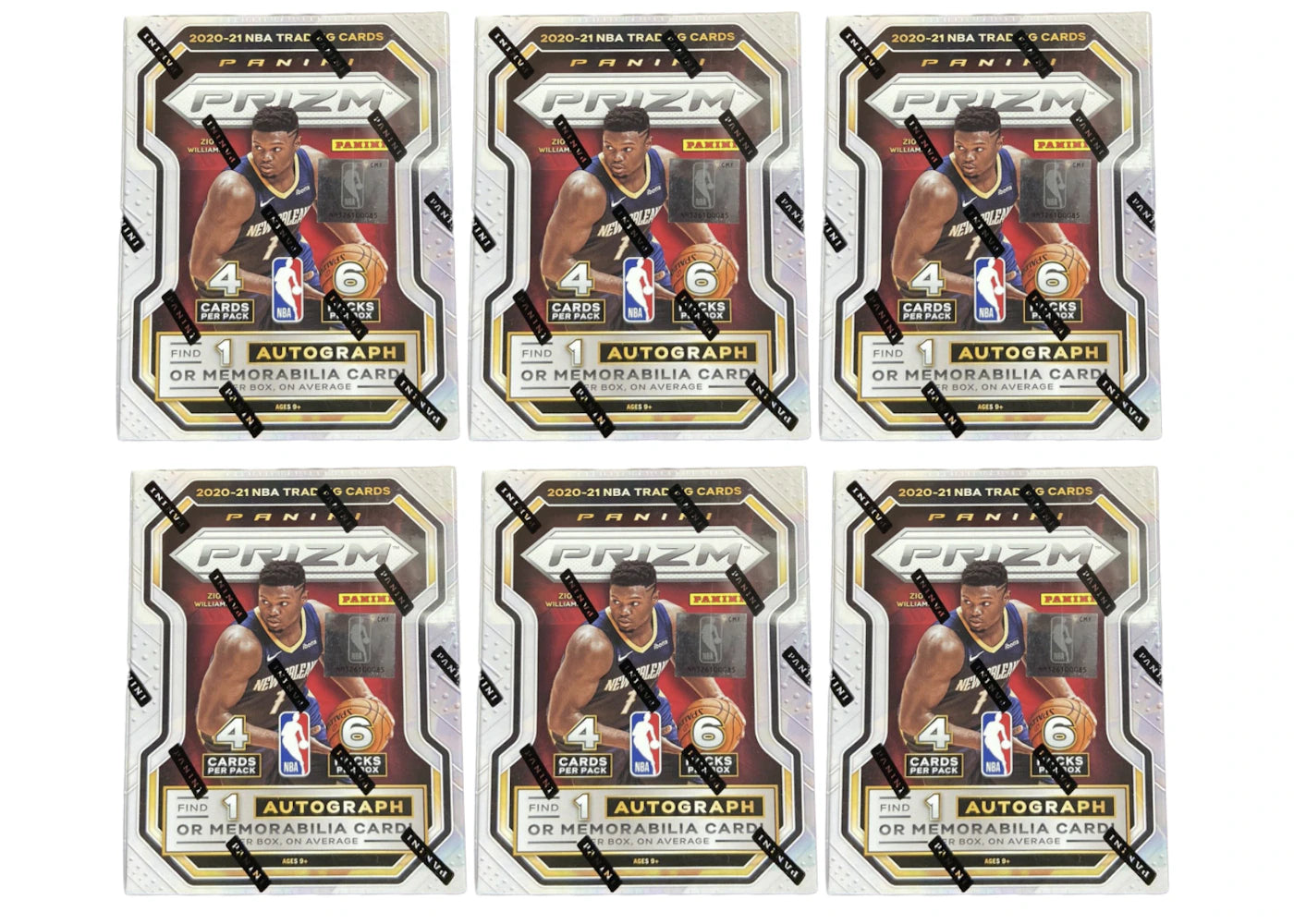 2020-21 Panini Prizm Basketball Blaster Box 6x Lot