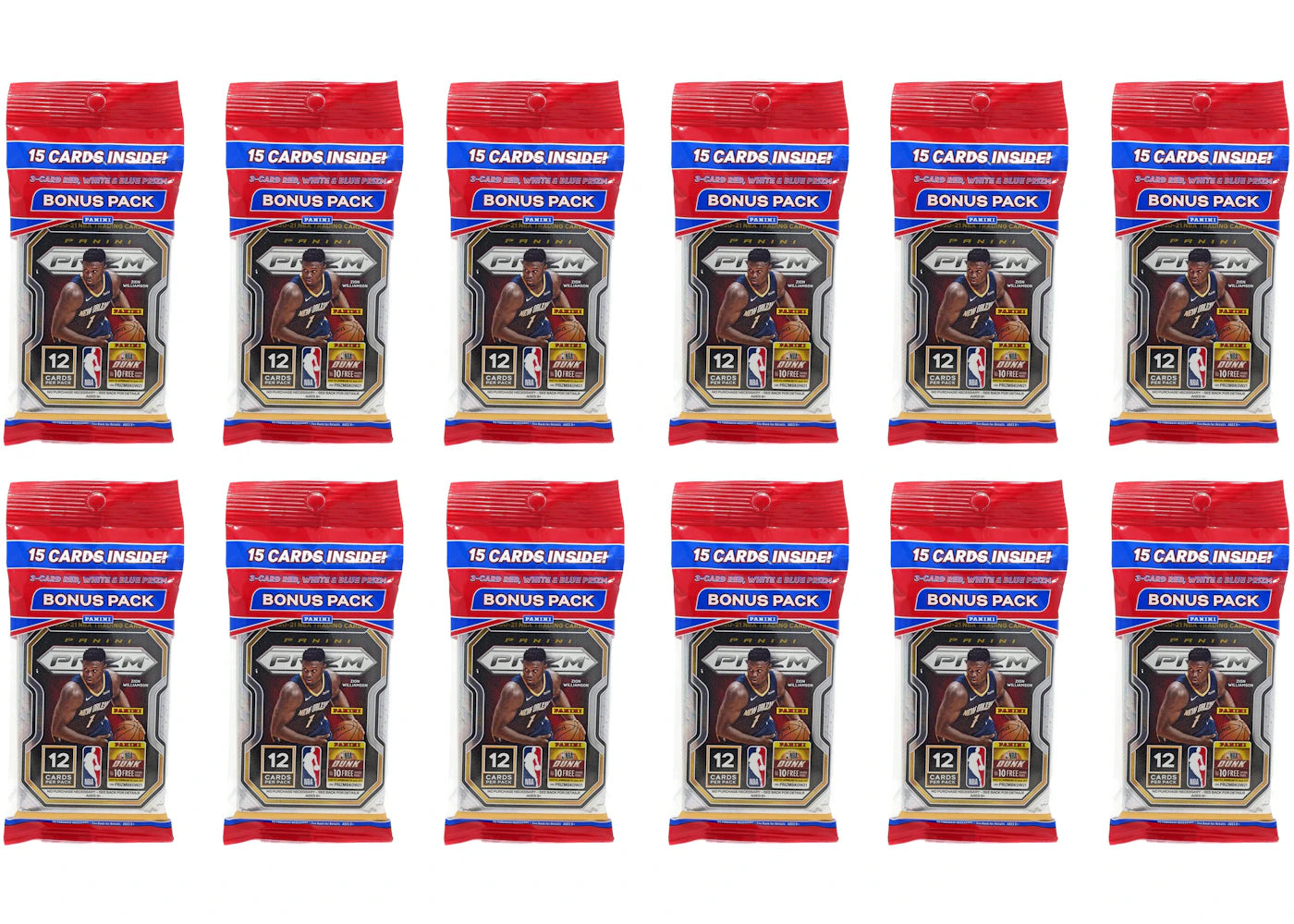 2020-21 Panini Prizm Basketball Cello Pack 12x Lot