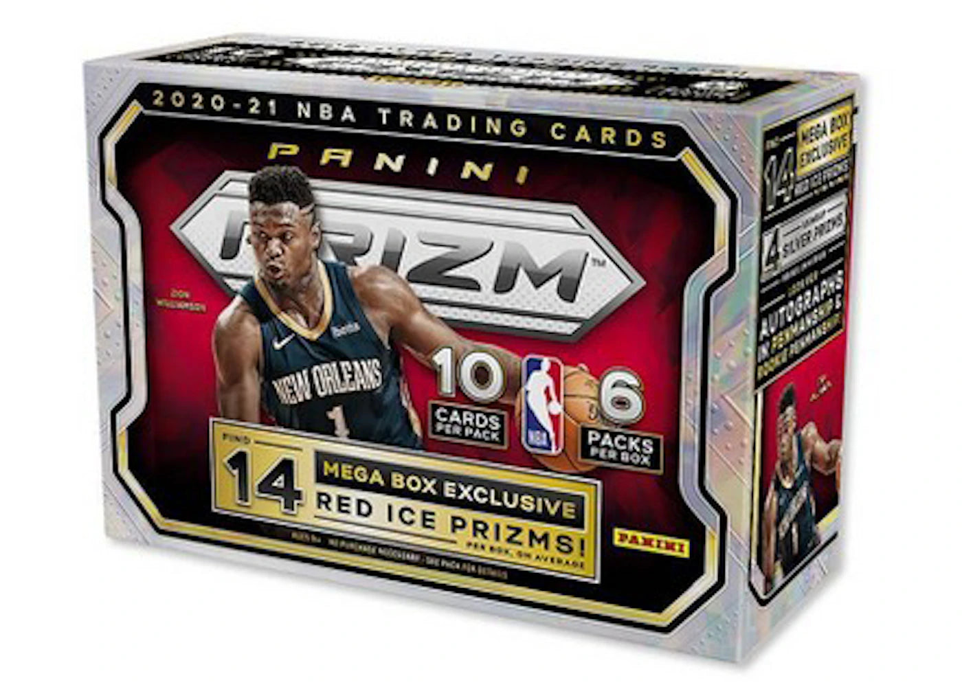 2020-21 Panini Prizm Basketball Mega Box (Red Ice Prizms) (Red or Blue Box)