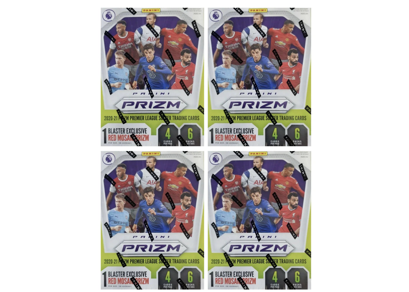 2020-21 Panini Prizm Premier League Soccer Blaster Box 4x Lot