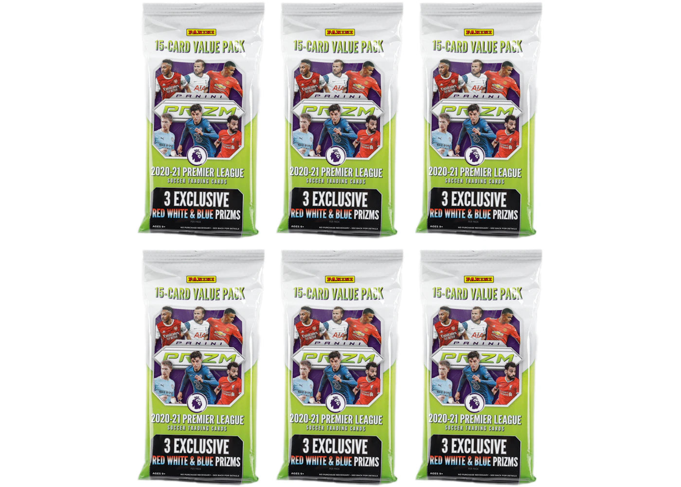 2020-21 Panini Prizm Premier League Soccer Fat Pack 6x lot