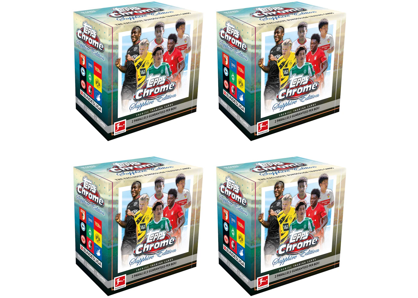 2020-21 Topps Chrome Bundesliga Soccer Sapphire Edition Box 4x Lot