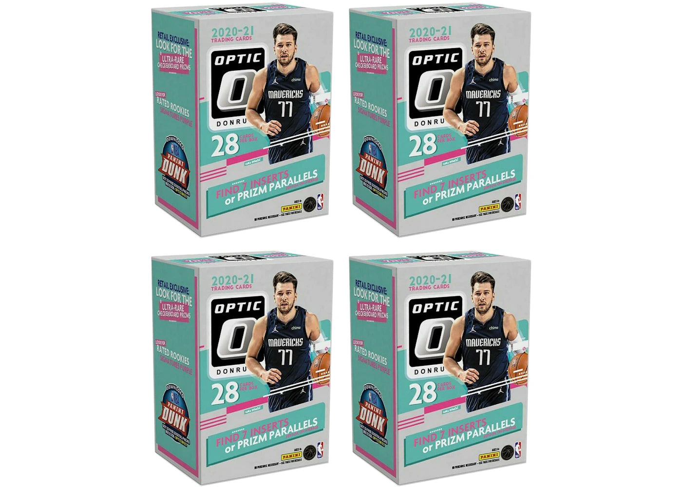 2020-21 Panini Donruss Optic Basketball Blaster Box 4x Lot