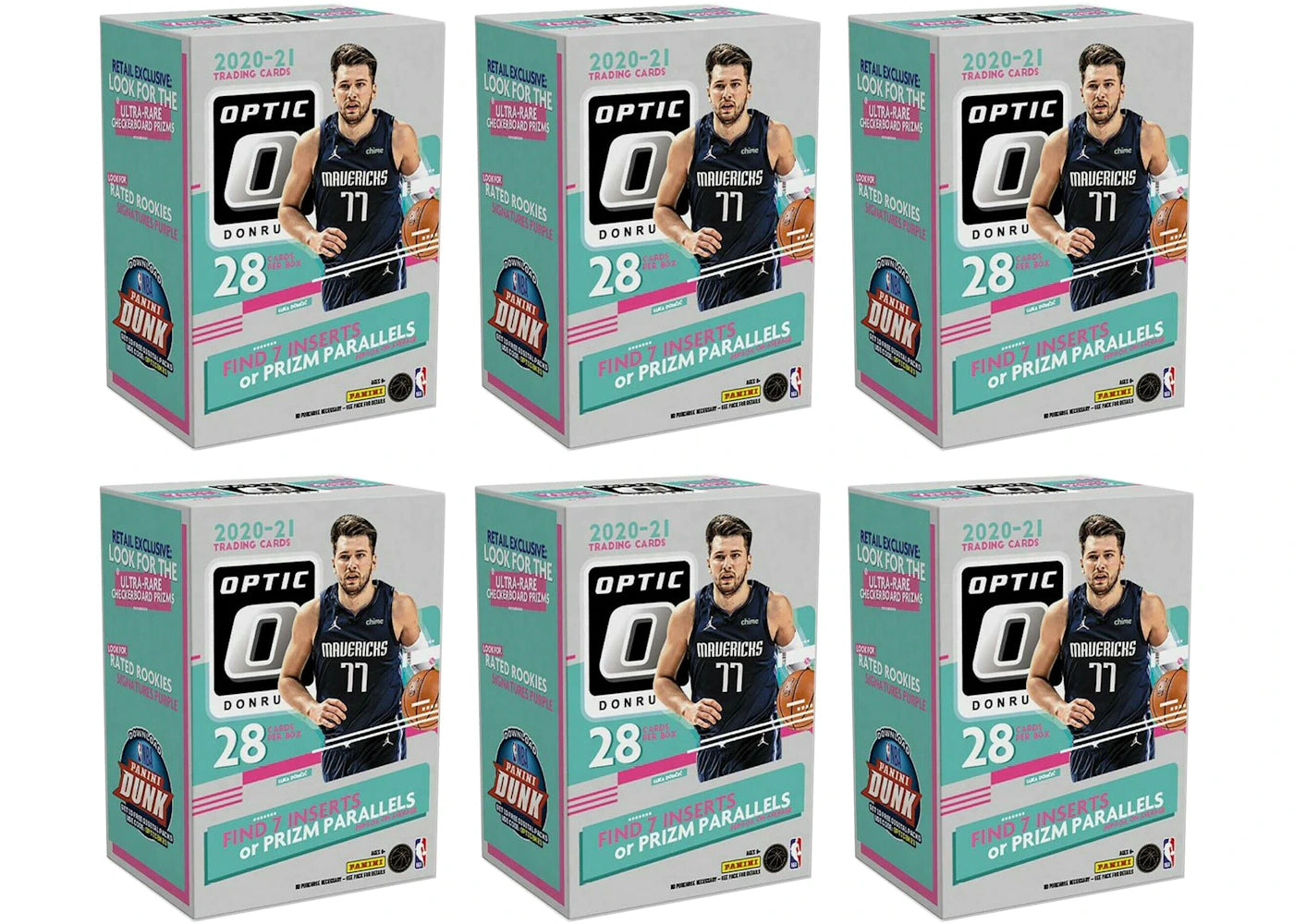 2020-21 Panini Donruss Optic Basketball Blaster Box 6x Lot