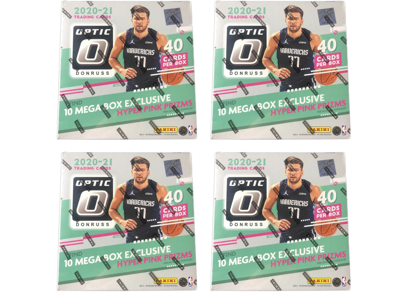 2020-21 Panini Donruss Optic Basketball Mega Box (Hyper Pink Prizms) 4x Lot