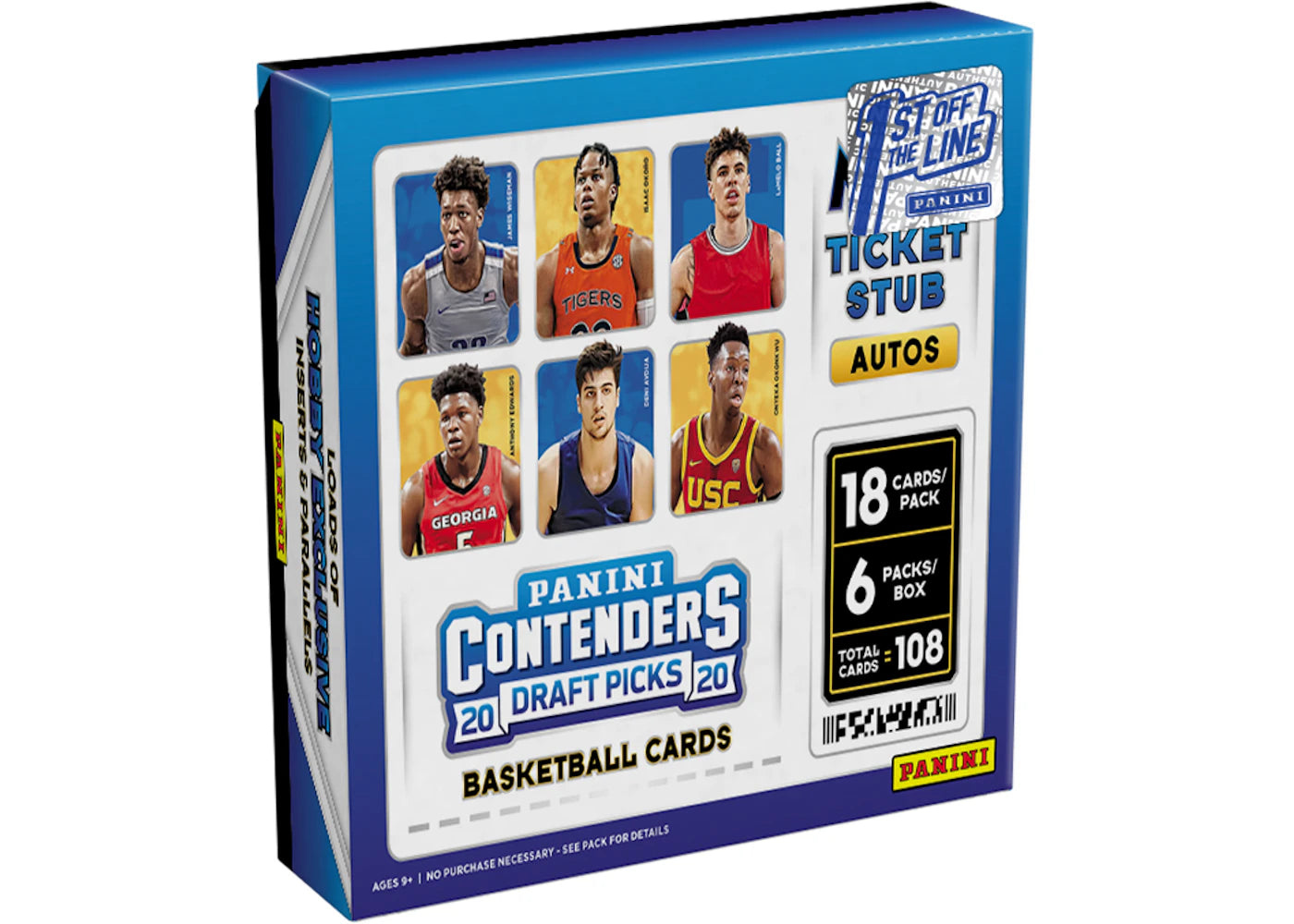 2020 Panini Contenders Draft Picks Basketball 1st Off The Line Box