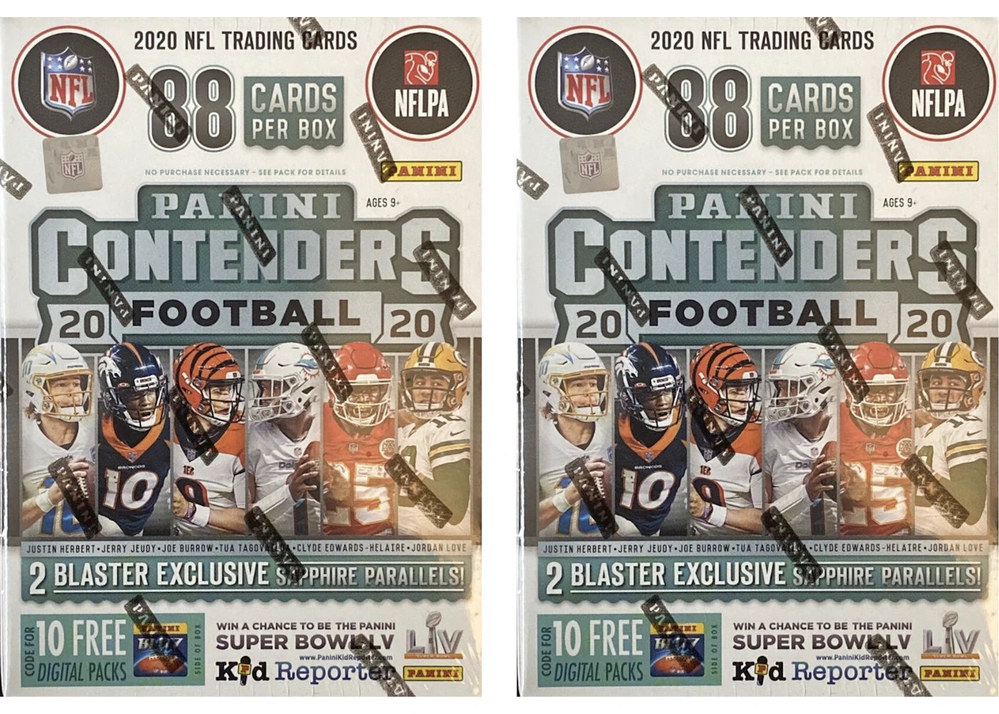 2020 Panini Contenders Football Fanatics Blaster Box 88 Cards 2x Lot