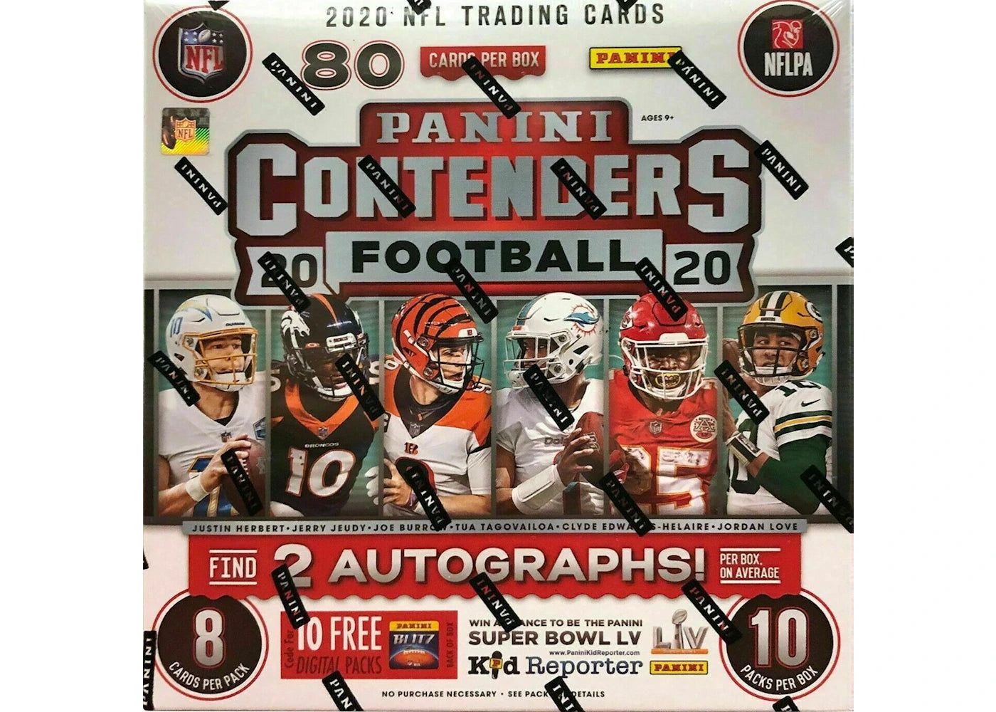 2020 Panini Contenders Football Fanatics Mega Box 80 ct.