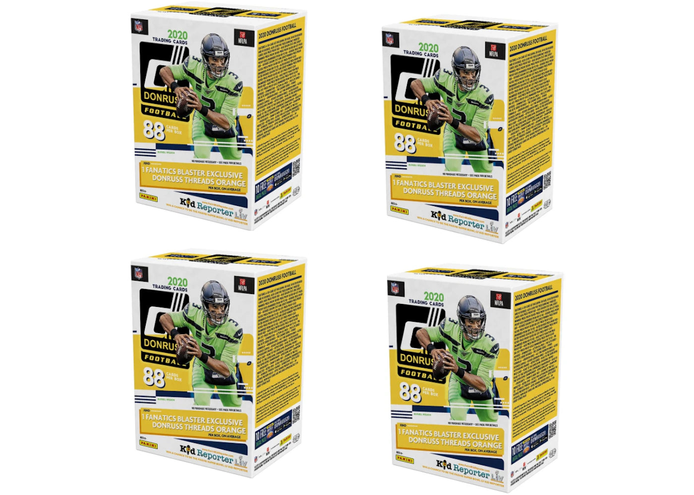 2020 Panini Donruss Football Fanatics Exclusive Blaster Box 4x Lot