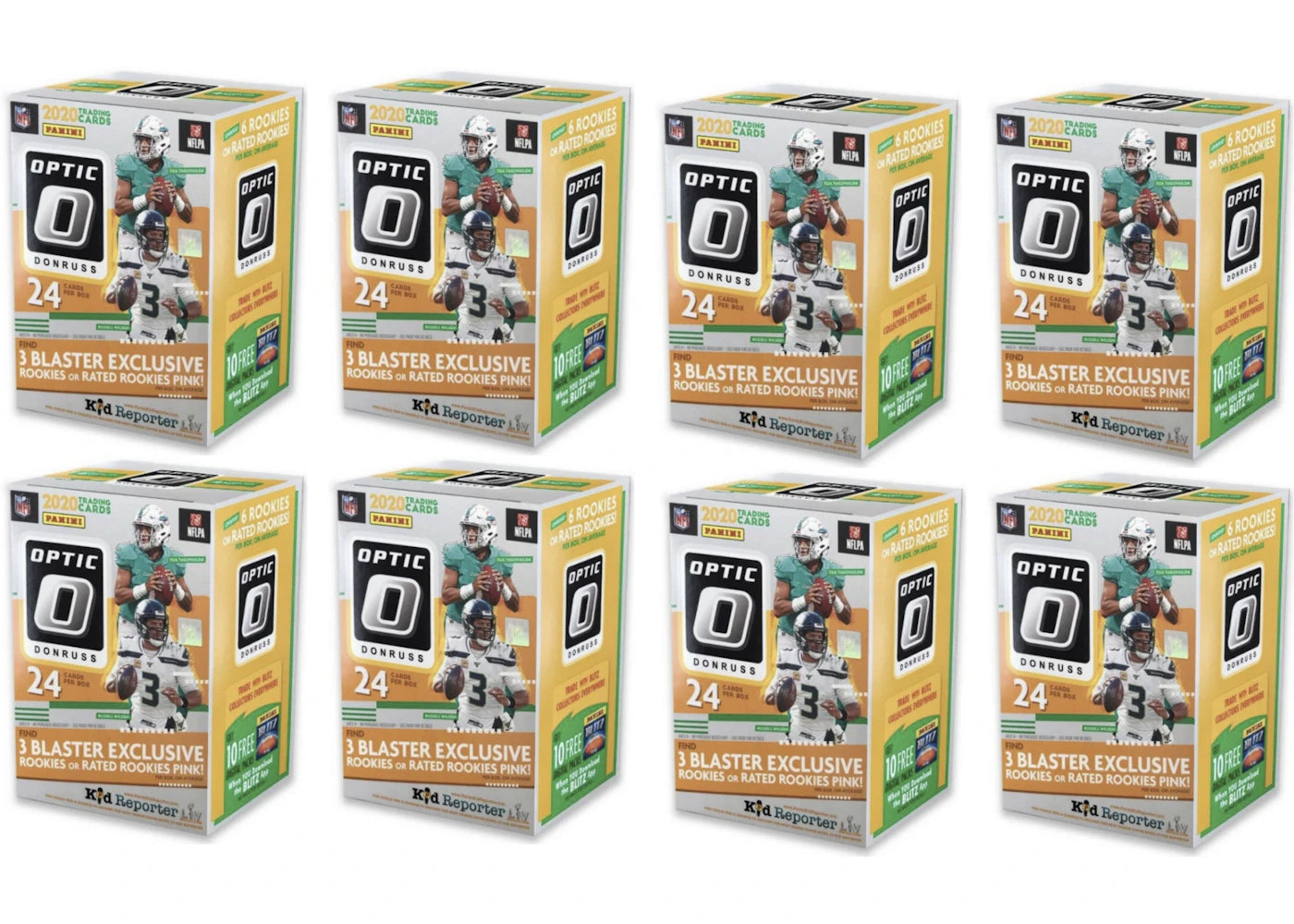 2020 Panini Donruss Optic Football Blaster Box (Pink Parallels) 8x Lot