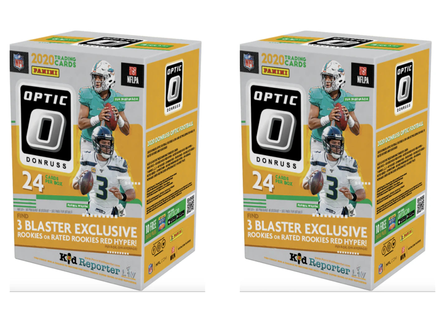 2020 Panini Donruss Optic Football Fanatics Blaster (Red Hyper) 2x Lot