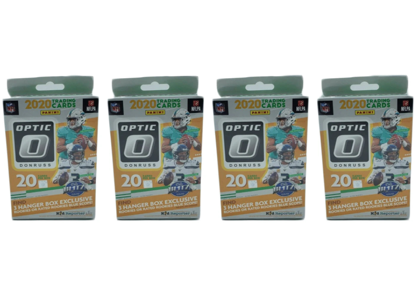 2020 Panini Donruss Optic Football Hanger Box (Blue Scope Parallels) 4x Lot