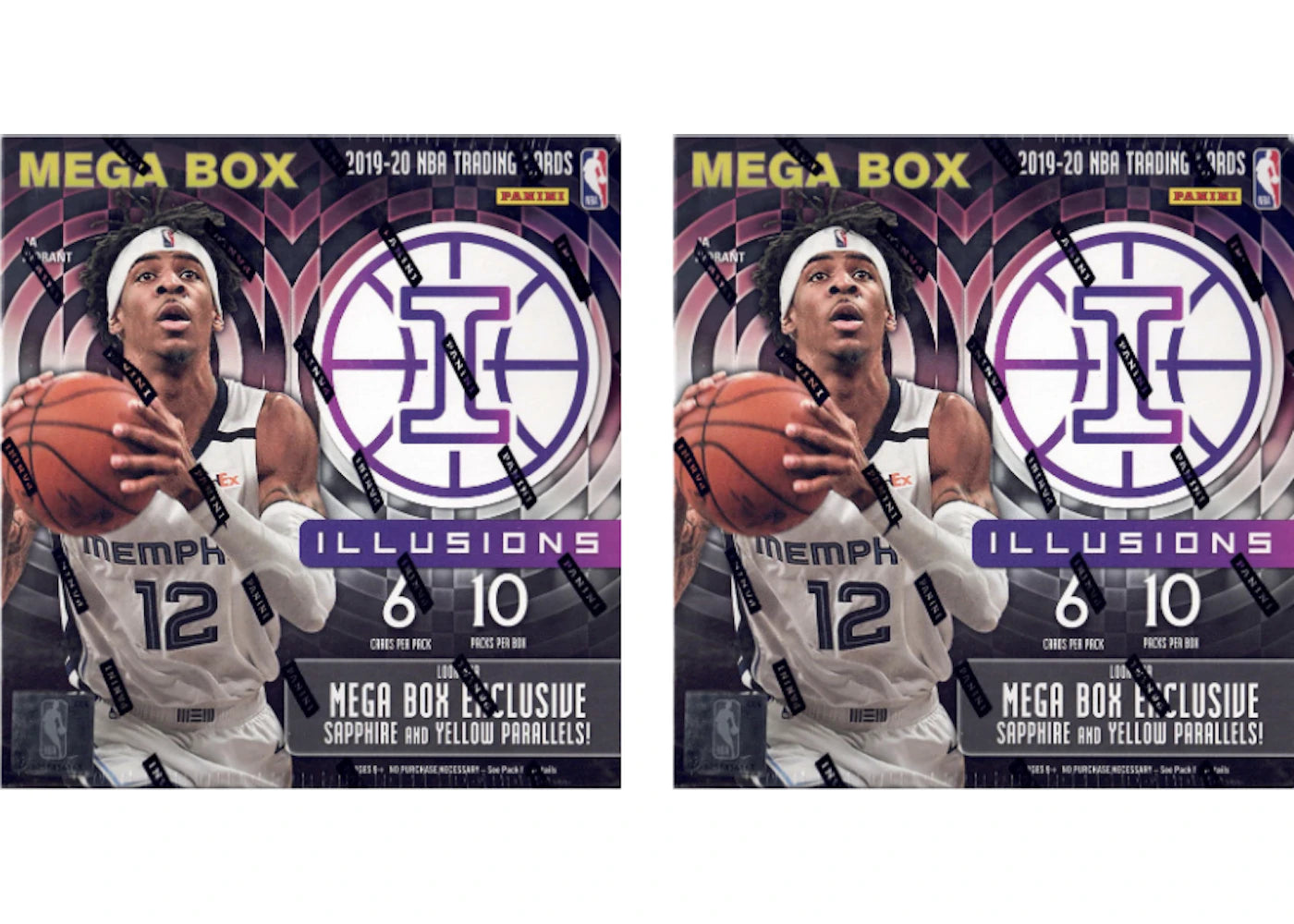 2019-20 Panini Illusions Basketball Mega Box 2x Lot