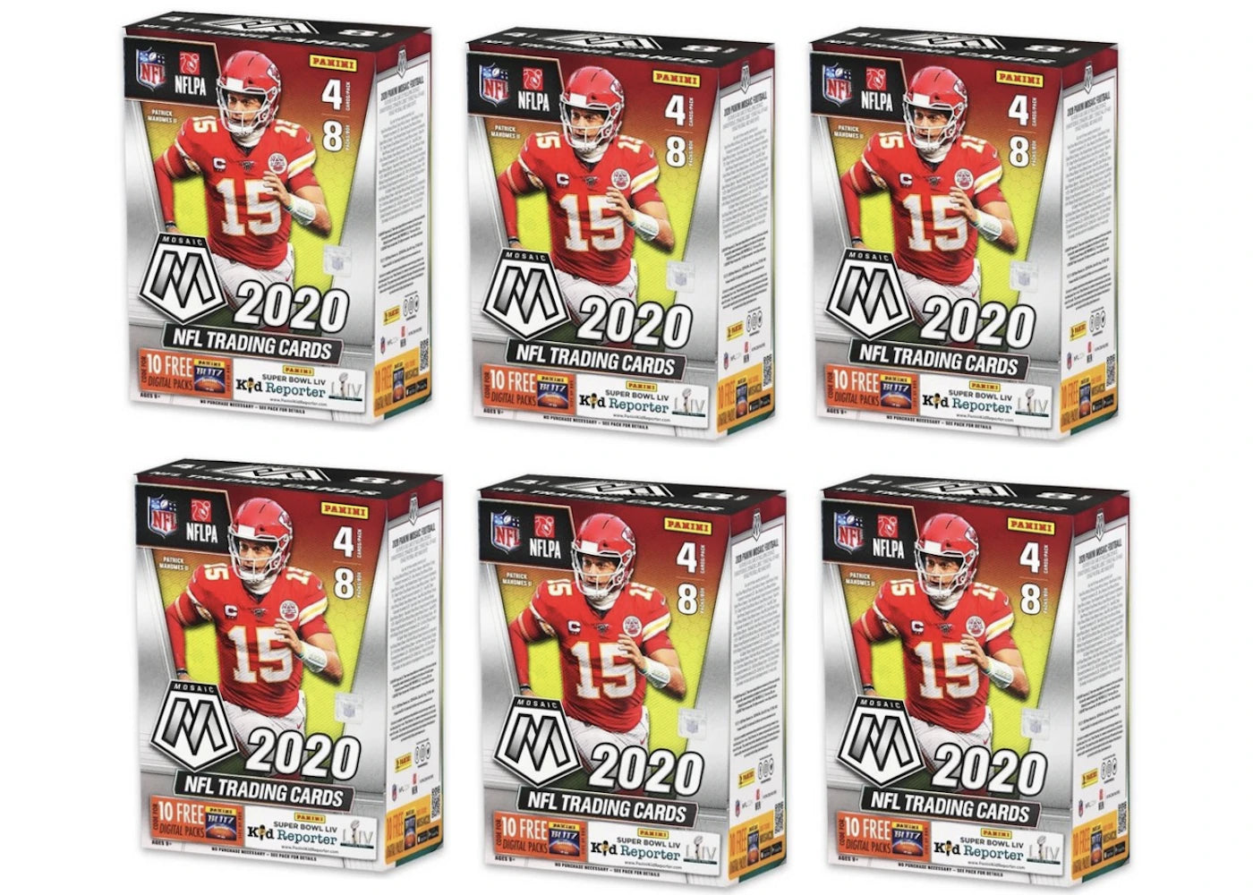 2020 Panini Mosaic Football Blaster Box 6x Lot