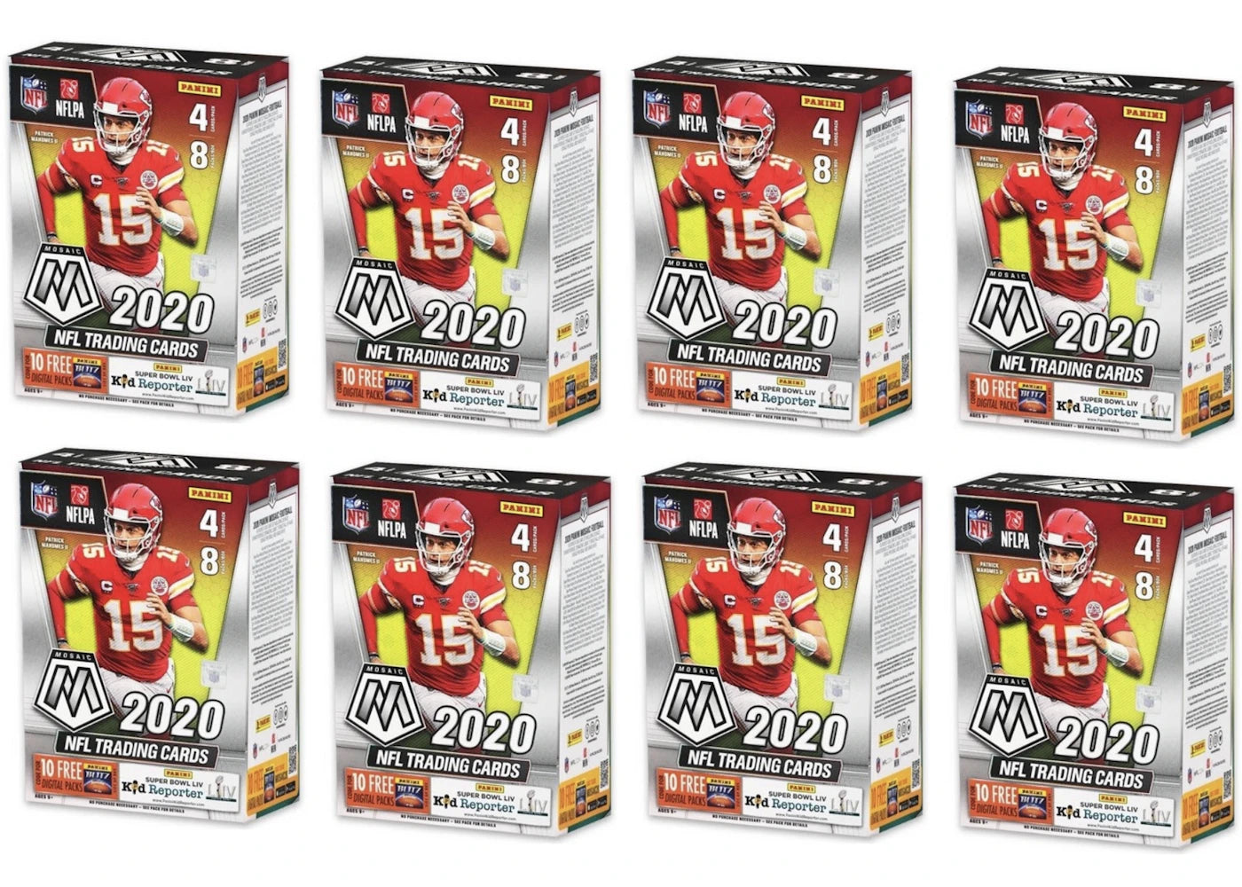 2020 Panini Mosaic Football Blaster Box 8x Lot