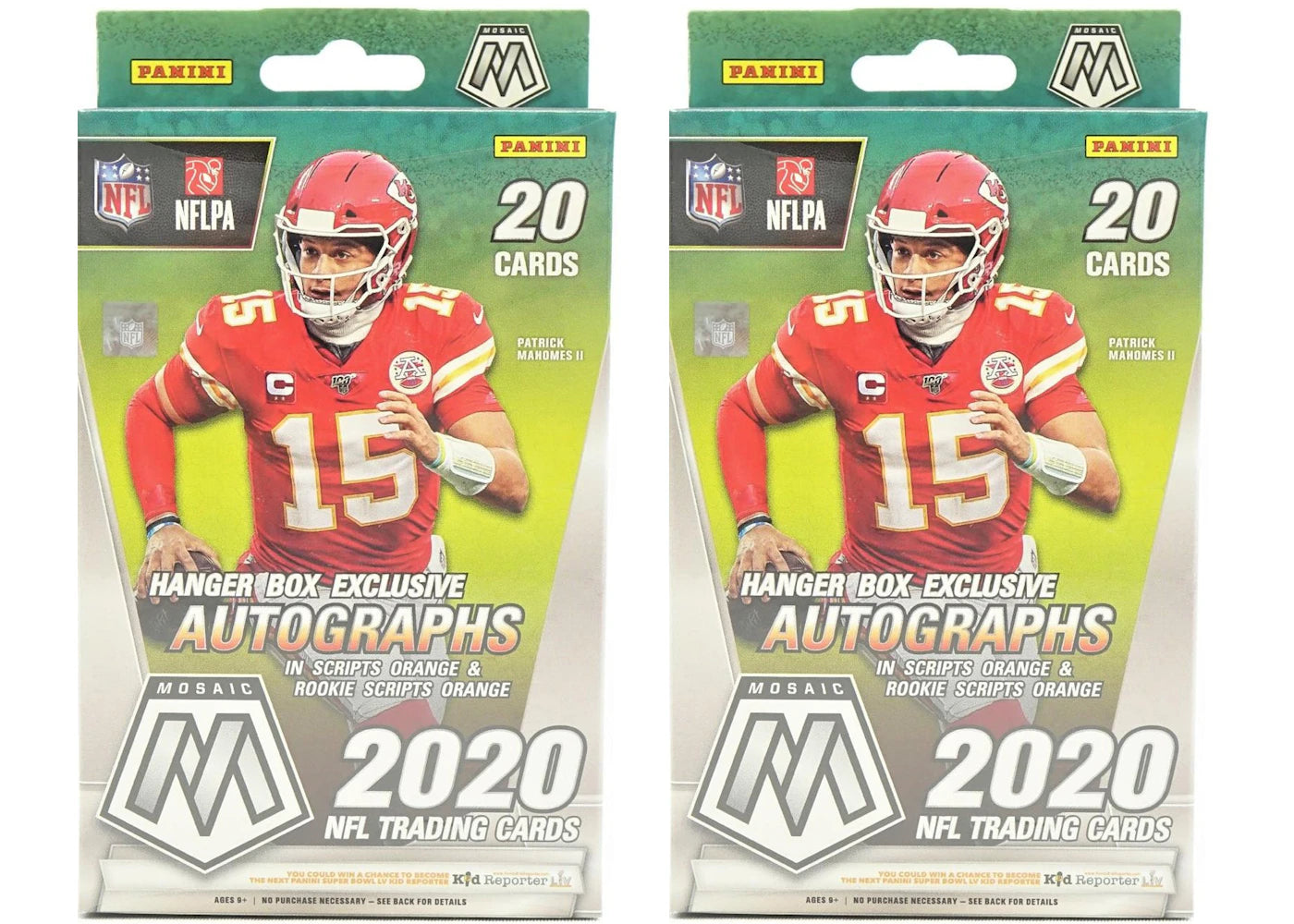 2020 Panini Mosaic Football Hanger Box (Reactive Orange Parallels) 2x Lot