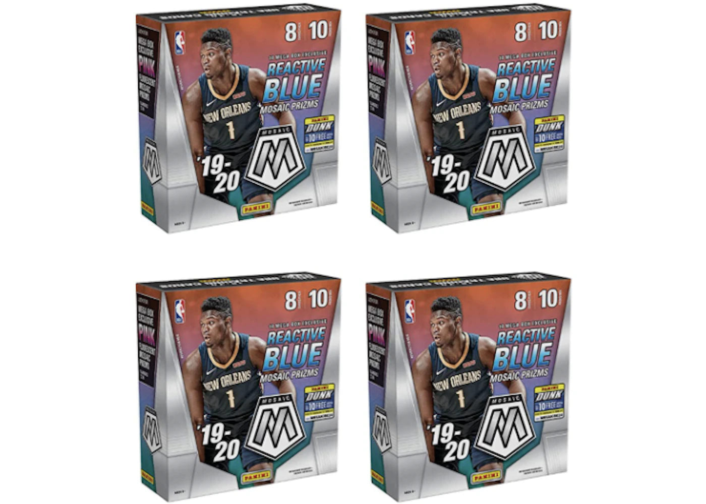 2019-20 Panini Mosaic Basketball Mega Box 4x Lot