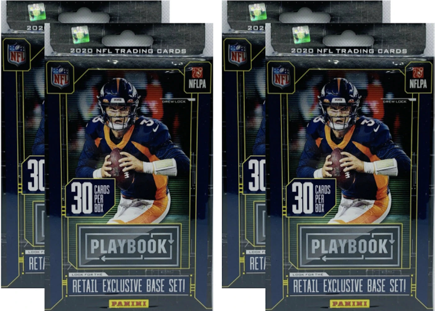 2020 Panini Playbook Football Hanger Box Purple Parallels 4x Lot