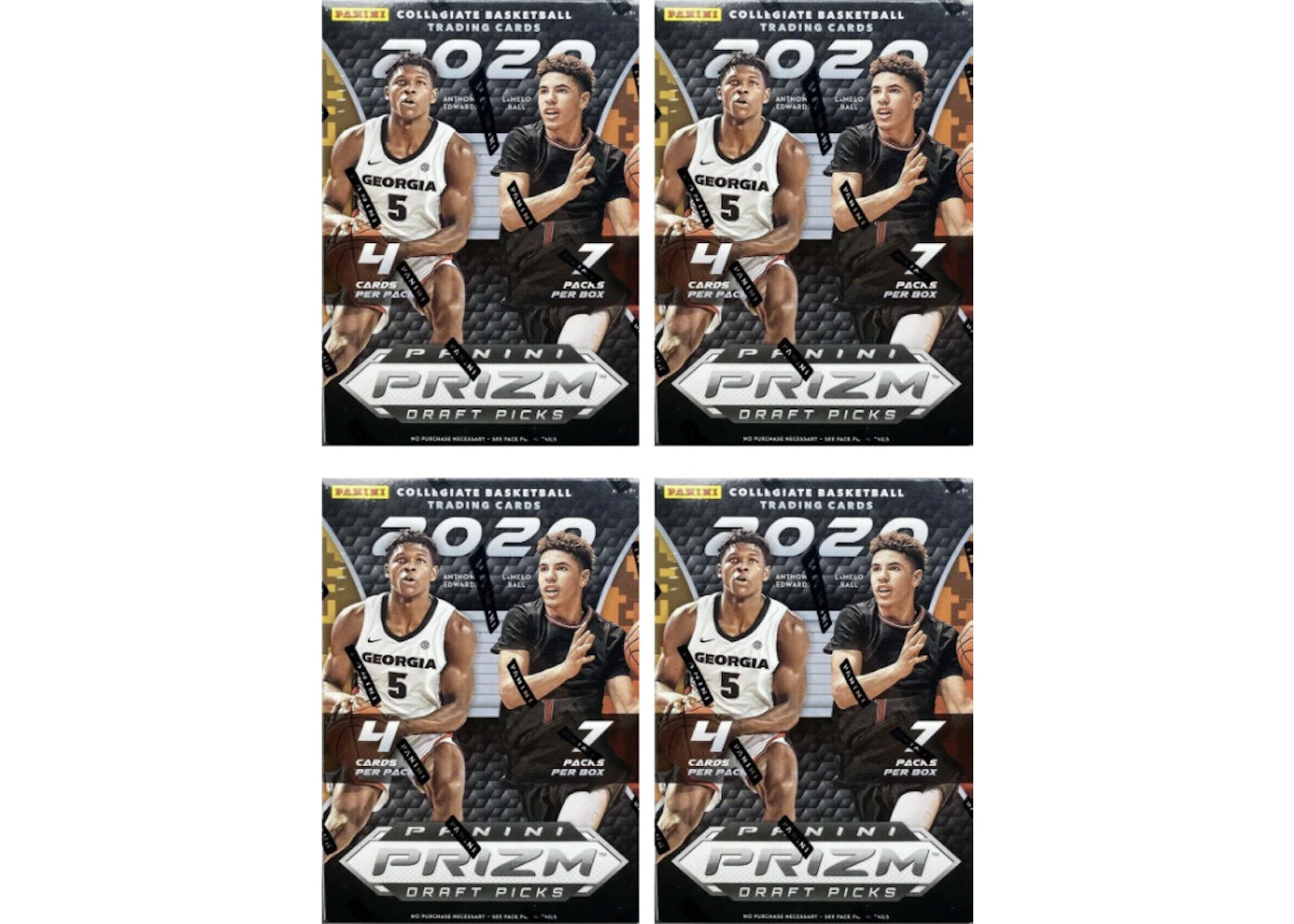 2020 Panini Prizm Draft Picks Basketball Blaster Box 28 ct. 4x Lot