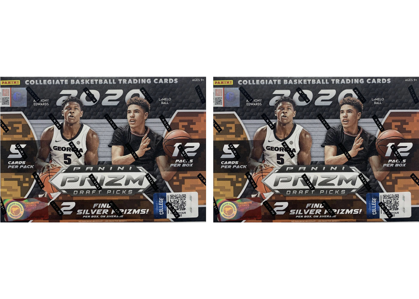 2020 Panini Prizm Draft Picks Basketball Mega Box (Red Ice Parallels) 2x Lot