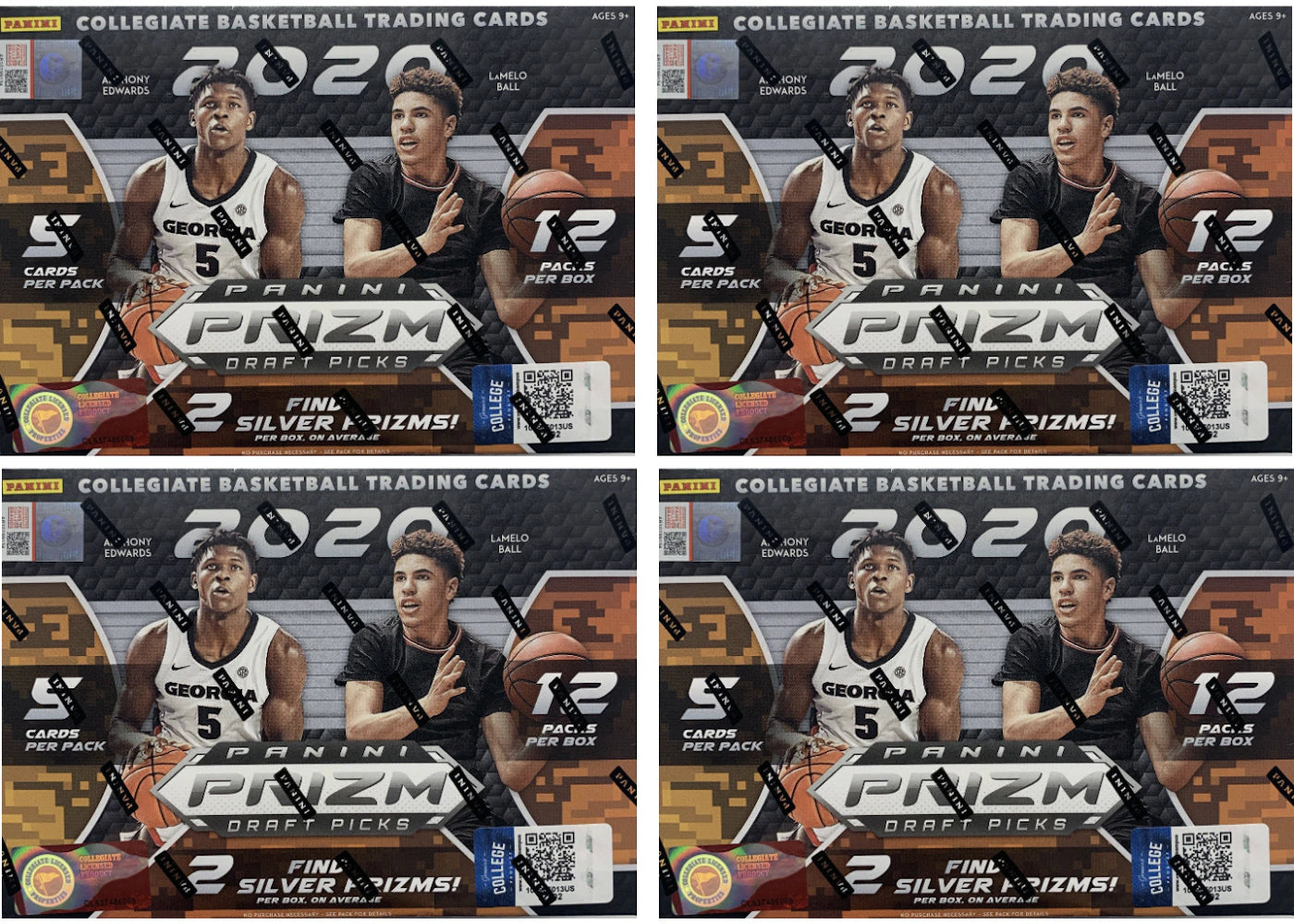 2020 Panini Prizm Draft Picks Basketball Mega Box (Red Ice Parallels) 4x Lot