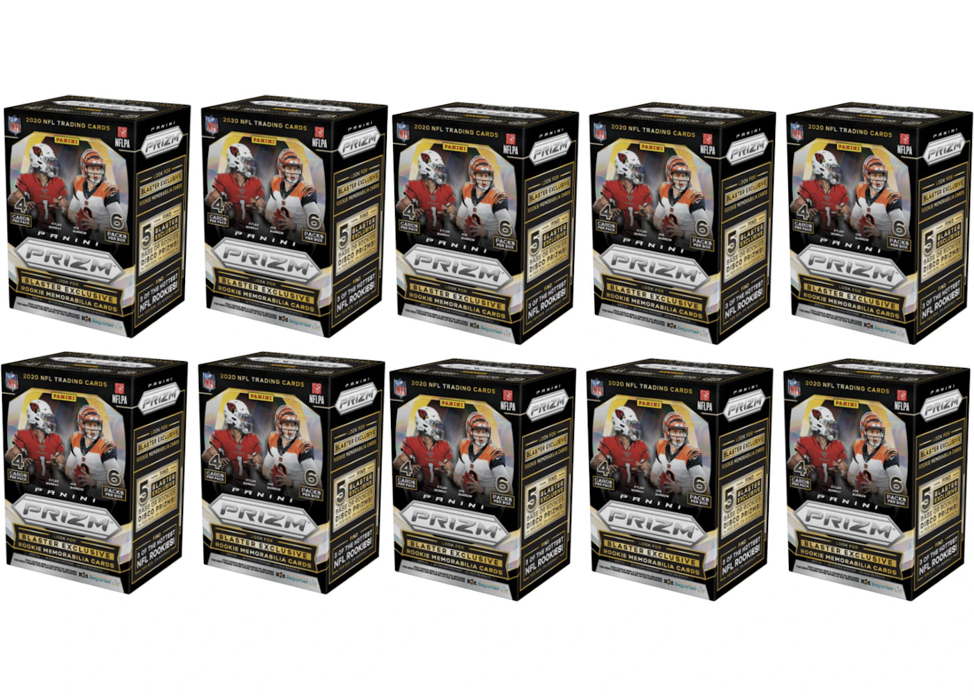 2020 Panini Prizm Football Blaster Box Disco 10x Lot