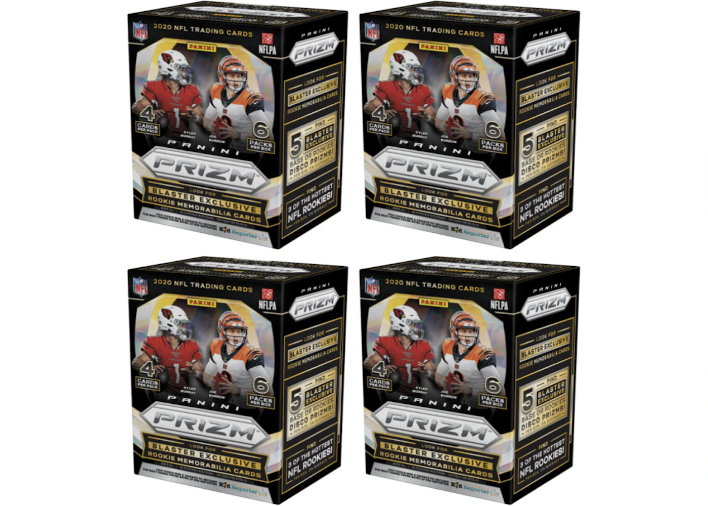 2020 Panini Prizm Football Blaster Box Disco 4x Lot