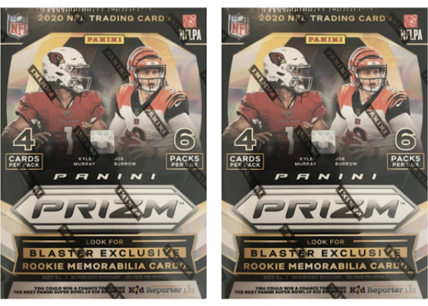 2020 Panini Prizm Football Blaster Box Lazer 2x Lot