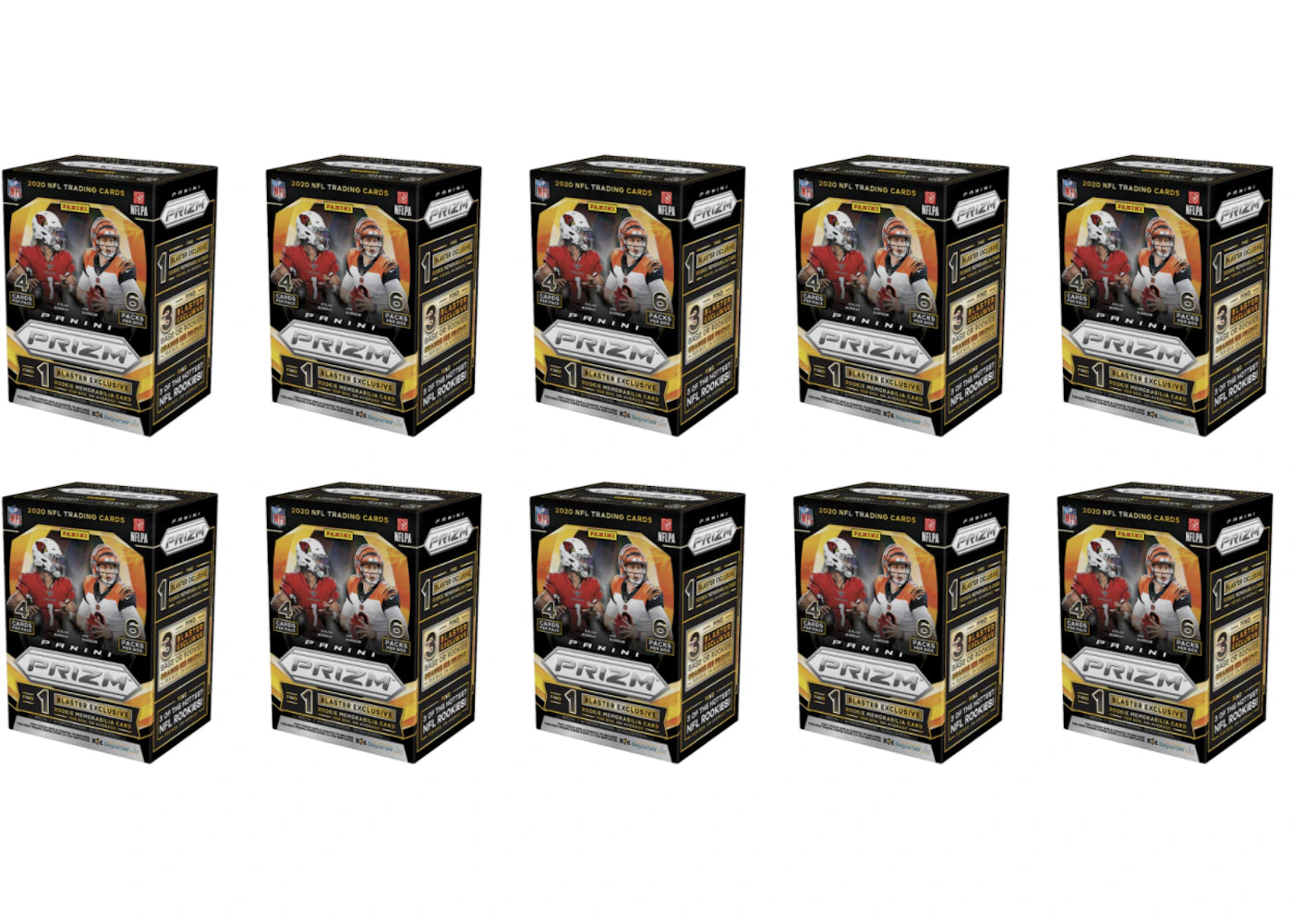 2020 Panini Prizm Football Fanatics Blaster Box Orange Ice 10x Lot