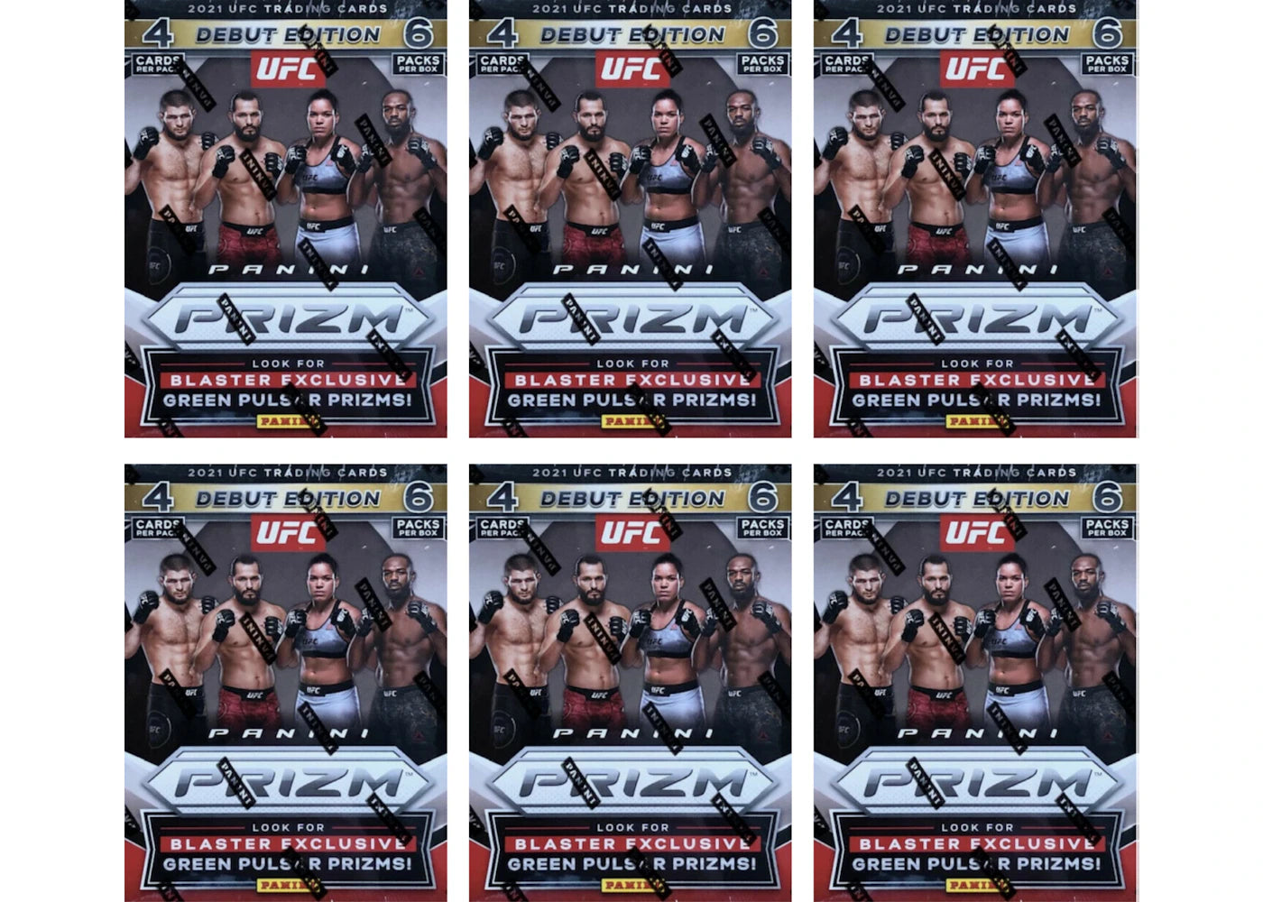 2021 Panini Prizm UFC Blaster Box 6x Lot